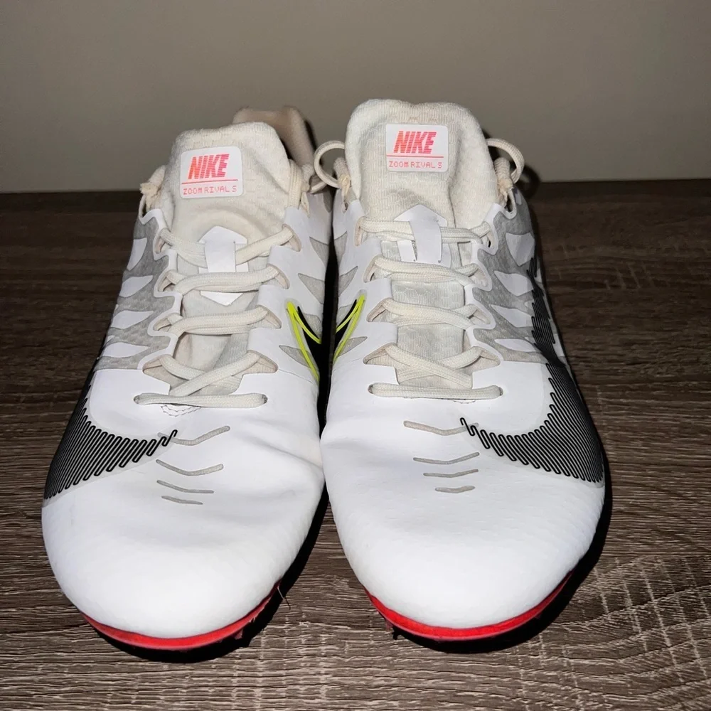 Nike White Black and Pink Track Shoes Sz 11.5